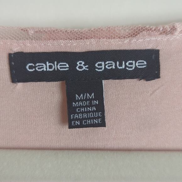 Soft Pink Viscose Pullover Top with Embroidered Panel Women's Size Medium - Picture 3 of 10